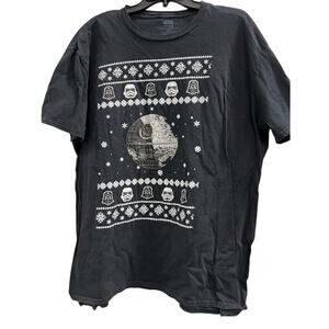 Star Wars Christmas Darth Vader Storm Trooper thrashed tee SZ XXL 2XL